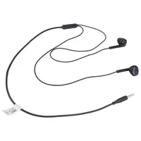Headphones with microphone black Jack 3,5Mm earphones 1.2M  Qoltec-50833 50833