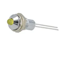 Indicator Led prominent yellow Ø6.2Mm Ip40 for Pcb brass  Smqs061