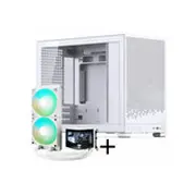 Jonsbo D32 Std Pc-Gehäuse  Tryx Panorama Komplett-Wasserkühlung, Argb - 240Mm, weiß Gabu-614