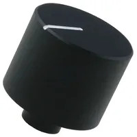 Knob with pointer aluminium Øshaft 6Mm Ø20X16Mm black  Gc6M-20X16