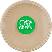 Kompostējamie cukurniedru šķīvji ar rakstu Go Green Oslash23Cm 10 gab./ 0,15Kg  1901127 4743115011276