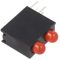 Led in housing red 3Mm No.of diodes 2 20Ma Lens diffused 30  Osr6Lx3E34B-3F2B