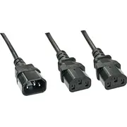 Lindy 1M C14 to 2 x C13 Mains Cable  30363 4002888303637 379561