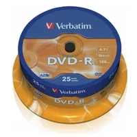 Matricas Dvd-R Azo Verbatim 4.7Gb 16X 25 pack Spindle  Ecvrbdmrl20 023942435228 43522