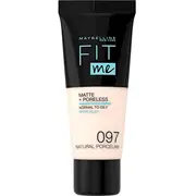 Maybelline Fit Me Foundation Matte  Poreless Tonālais krēms 097 Natural Porcelain 30 ml 3600531549374