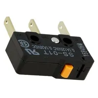 Microswitch Snap Action 0.1A/125Vac 0.1A/30Vdc without lever  Ss-01T