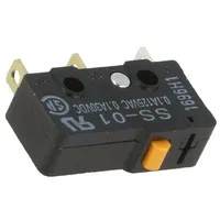 Microswitch Snap Action 0.1A/125Vac 0.1A/30Vdc without lever  Ss-01