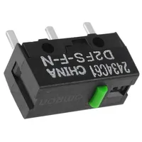 Microswitch Snap Action 0.1A/6Vdc without lever Spst-No Ip40  D2Fs-F-N