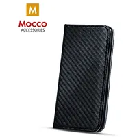 Mocco Smart Carbon Book Case Grāmatveida Maks Telefonam Apple iPhone X Melns  Mc-Carb-Iphx-Bk 4752168044704