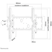 Newstar Flat Screen Wall Mount Tiltable 37-85 Silver  Plasma-W200 8717371440596