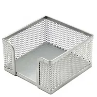 Note paper box Forpus, 9.5X9.5Cm, silver, perforated metal 1005-007  Fo30553,200-08015 475065030553
