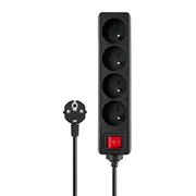 Pagarinātājs Savio ar slēdzi Lz-14 3M Black  5901986048022