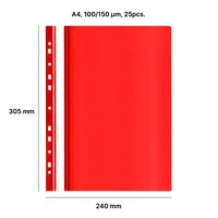 Ad Class Perforated A4 Report File 100/150 red 25Pcs./Pack.  Ad-Pp-31071-Rd-25 1152