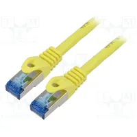 Patch cord S/Ftp 6A stranded Cca Lszh yellow 0.25M 26Awg  Pcf6A-10Cc-0025-Y