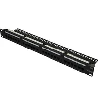 Patch panel Rj45 Cat 6 Rack black Number of ports 24 19  Log-Np0004A Np0004A