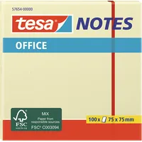 Piezīmju līmlapiņas Tesa Office, 75X75 mm, dzeltenas, 100 lapiņas  100-09164 4042448812599