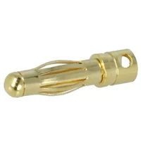 Plug 4Mm banana 32A non-insulated Contacts brass gold plated  Gc4010-M