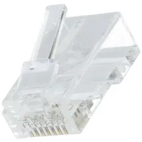 Plug Rj45 Cat 6A unshielded gold-plated Layout 8P8C straight  Log-Mp0071 Mp0071
