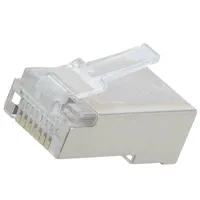 Plug Rj45 Pin 8 Cat 5E shielded Layout 8P8C for cable male  Log-Mp0003 Mp0003