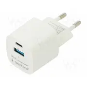 Power supply switching mains,plug-in 5Vdc, 3A 20W white  Taucpdqc20W01 Ta-Uc-Pdqc20-W-01