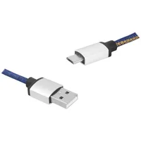 Ps Usb-Microusb kabelis, 1 m, džinsa.  Lx8486 5902270740127