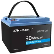 Qoltec Lifepo4 lithium iron phosphate battery  12.8V 30Ah 384Wh Bms 5901878537030 85078000