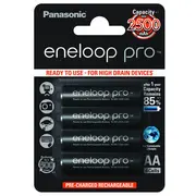 R6/Aa akumulatori 1.2V Eneloop Pro Ni-Mh Bk-3Hcde/4Be iepakojumā 4 gb.  Akaa.2500Enp4 5410853052579