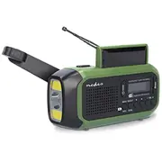 Radio uztvērējs Nedis Emergency radio Dab Fm Solar Battery  Rddbcr2000Gn 5412810444175 Wlononwcrp208