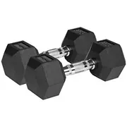 Rubberized cast iron dumbbells Hex 2X9 kg Rebel Active  Rba-2325-09 5901890111874 Wlononwcrfmaw