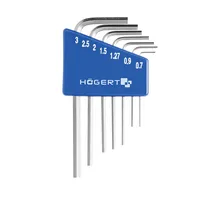Seškantu atslēdziņu komplekts 7Gb. 0,71-3Mm Hoegert  Ht1W800