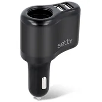 Setty car socket splitter Rgs-01 2X Usb 2A  Gsm098218 5900495821454