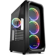 Sharkoon Tk5M Rgb - Atx Case Seitenteil mit Fenster Gehärtetes Glas keine Spannungsversorgung Usb/Audio  4044951036479 1806015