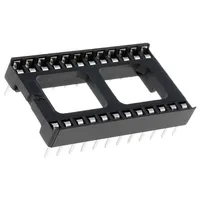 Socket integrated circuits Dip24 15.24Mm Tht Pitch 2.54Mm  Icvt-24P Ds1009-24At1Wx-0A2