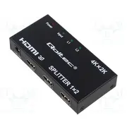 Splitter Hdmi 1.4 Pnp black Input Dc socket,HDMI socket  Qoltec-51796 51796