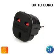 Strāvas ligzdas pāreja Uk Anglija 3Pin uz Eu standartu 2Pin adapteris  Uk-Eur-Pwad 8717371890346