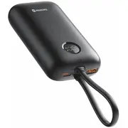 Swissten Voltbox 35W Ārējās uzlādes Baterija 10000 mAh ar iebūvētiem Usb-C un Lightning kabeļiem  22013936 8595217490550