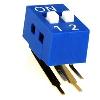 Switch Dip-Switch Poles number 2 On-Off 0.05A/12Vdc Pos  Dsk-02