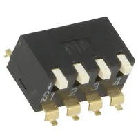 Switch Dip-Switch Poles number 4 On-Off 0.025A/24Vdc Pos 2  Epm-04-V