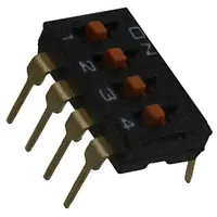 Switch Dip-Switch Poles number 4 On-Off 0.025A/24Vdc Pos 2  A6T-4104