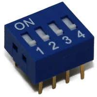 Switch Dip-Switch Poles number 4 On-Off 0.05A/12Vdc Pos 2  Dsr-04