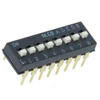 Switch Dip-Switch Poles number 8 On-Off 0.1A/24Vdc Pos 2  1825057-7