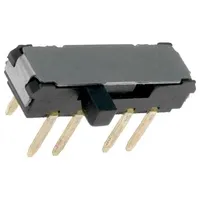 Switch slide Pos 3 Dp3T 0.3A/6Vdc Off-On-On No.of term 8 Tht  Mss-2346