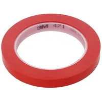 Tape marking red L 33M W 12Mm Thk 0.13Mm 2.5N/Cm 130  3M-471-12-33/Rd 471-12-33/Rd