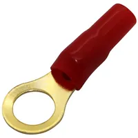 Terminal ring M10 10Mm2 gold-plated insulated red  Zko10X104-R 30.4700-82