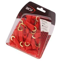 Terminal ring M10 20Mm2 gold-plated insulated red  Zko20X100-R 30.4700-52