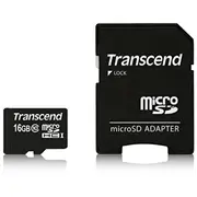 Transcend microSDXC/SDHC Class 10 16Gb with Adapter  Ts16Gusdhc10 0760557817888 Wlononwcrtaby