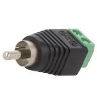 Transition adapter mono terminal block,RCA plug Pin 2  Rca-M-Tb