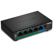 Trendnet Tpe-Tg52 network switch Unmanaged Gigabit Ethernet 10/100/1000 Power over Poe Black  0710931162219 Wlononwcrpwuf