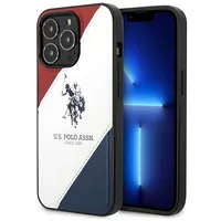 U.s. Polo Pu Leather Double Horse Case for iPhone 14 Pro Red White Navy  Ushcp14Lpso3 3666339073206