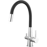 Ūdens maisītājs virtuves izlietnei Vento Cucina Flexy 2 melns/hroms ar filtru pieslēgumu  Kn134 4752083132654